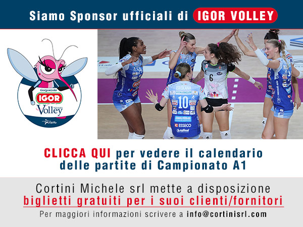 Cortini è sponsor ufficiale Igor Volley